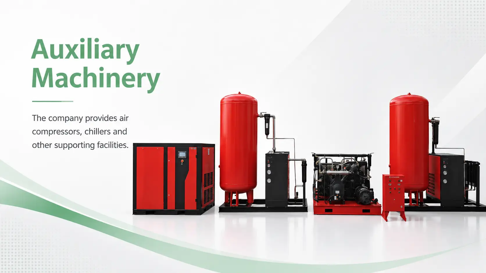 auxiliary machinery for three-cavity medicine bottle blow molding line