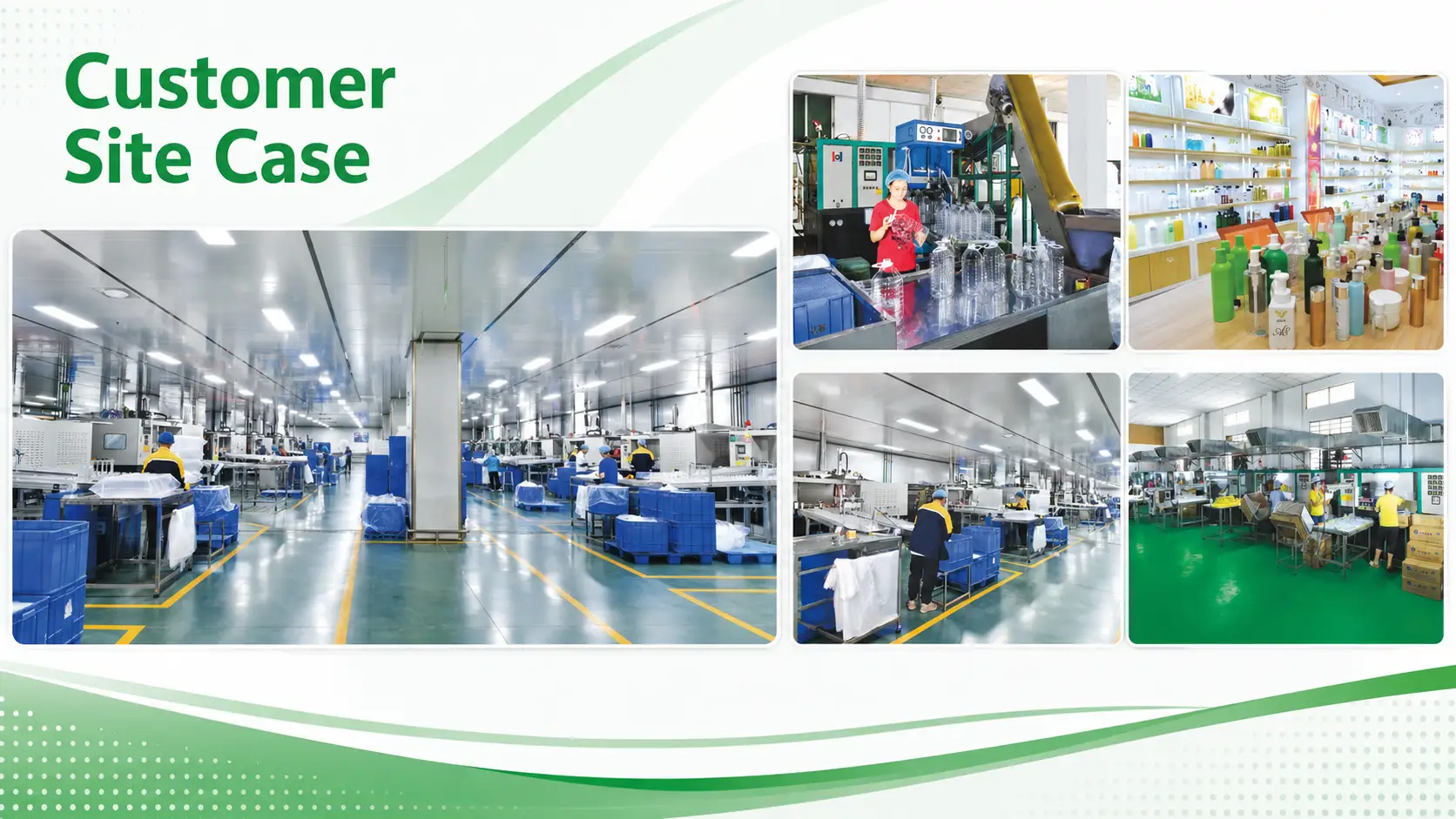Customer food jar production facility with Ever-Power HGA.ES-2C130 ISBM machine